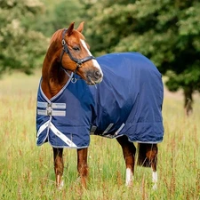 HORSEWARE IRELAND Rhino Original 250g Navy/Grey/Blue Vari-Layer Turnout Blanket
