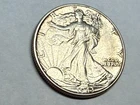 New Listing1943 WALKING LIBERTY silver U.S. half dollar. Choice AU-UNC slider. #q4