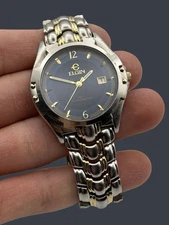 Elgin Men Watch Stainless Steel Silver Gold