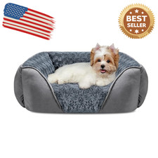 Dog Bed for Large Medium Small Dogs/Puppy, Rectangle Washable, Orthopedic, Soft