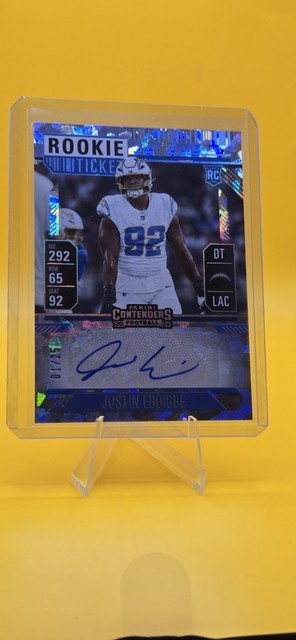 2024 Panini Contenders Rookie Ticket Justin Eboigbe #246 Platinum Cracked Ice