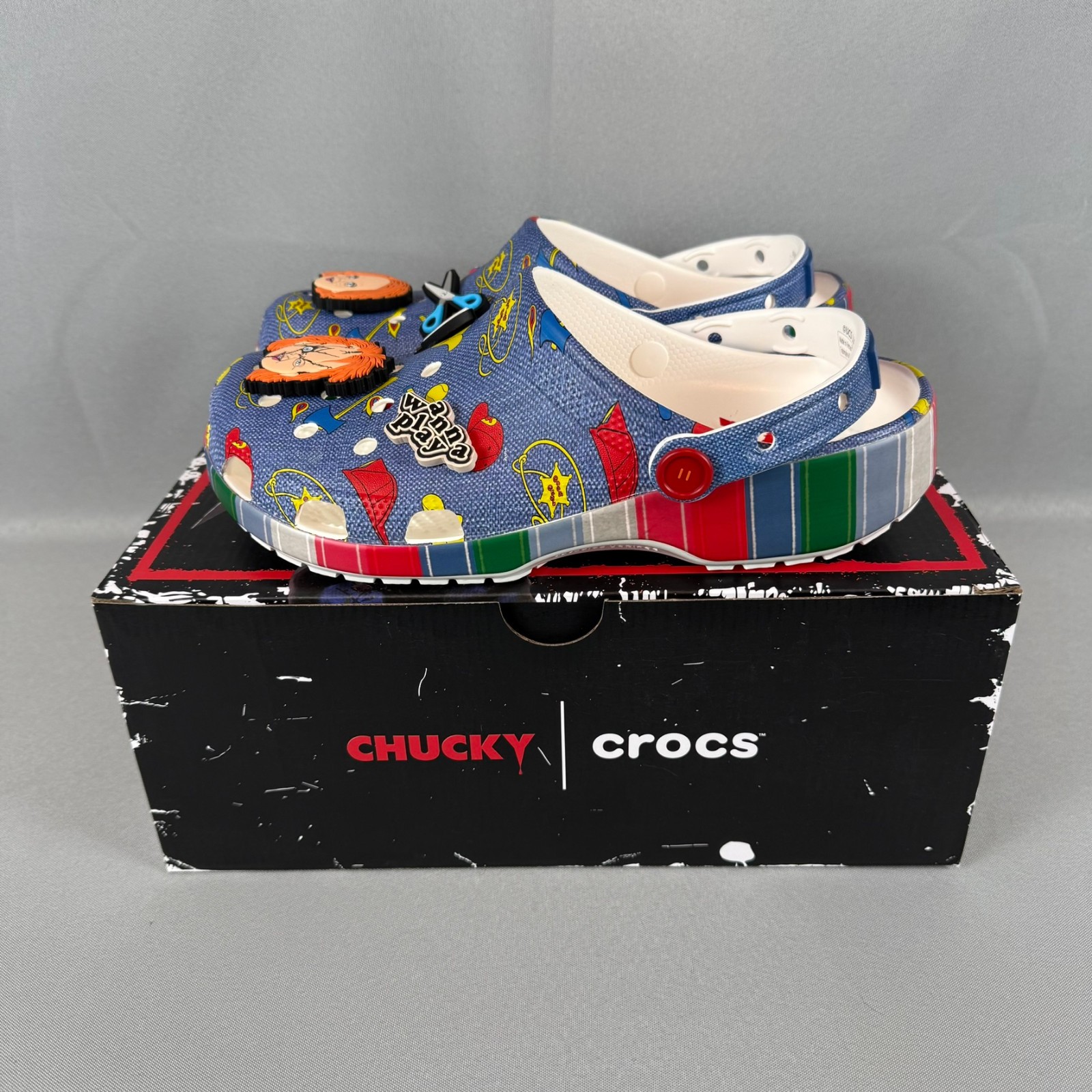 Crocs x Chucky Classic Clogs Mens 9 Child's Play Horror W11 Unisex New NIB