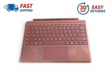: Microsoft Surface Pro Type Cover Burgundy Red Alcantara Keyboard 1725 Tested