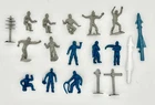 1950s MARX Tom Corbett Space Patrol 45mm Gray Metallic Blue Lot 13 + accessories
