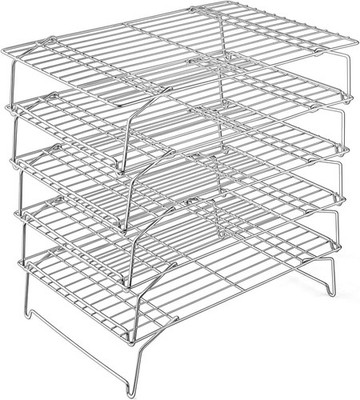 Cooling Rack, 5-Tier Stainless Steel Stackable Baking Cooking Racks for Cooling