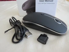 NIB VssoPlor Wireless Mouse 2.4G Slim Portable Computer Mice with Nano Receiver