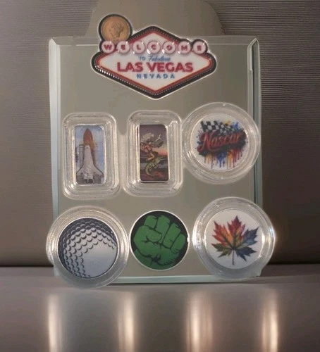 Colorized .999 Silver Bullion Art Lot – 1g & 5g Collectible Rounds & Bars