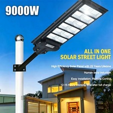 99000000LM 9000W De Luz LED Lampara Solar Para Patio Exterior Jardin Luces Calle
