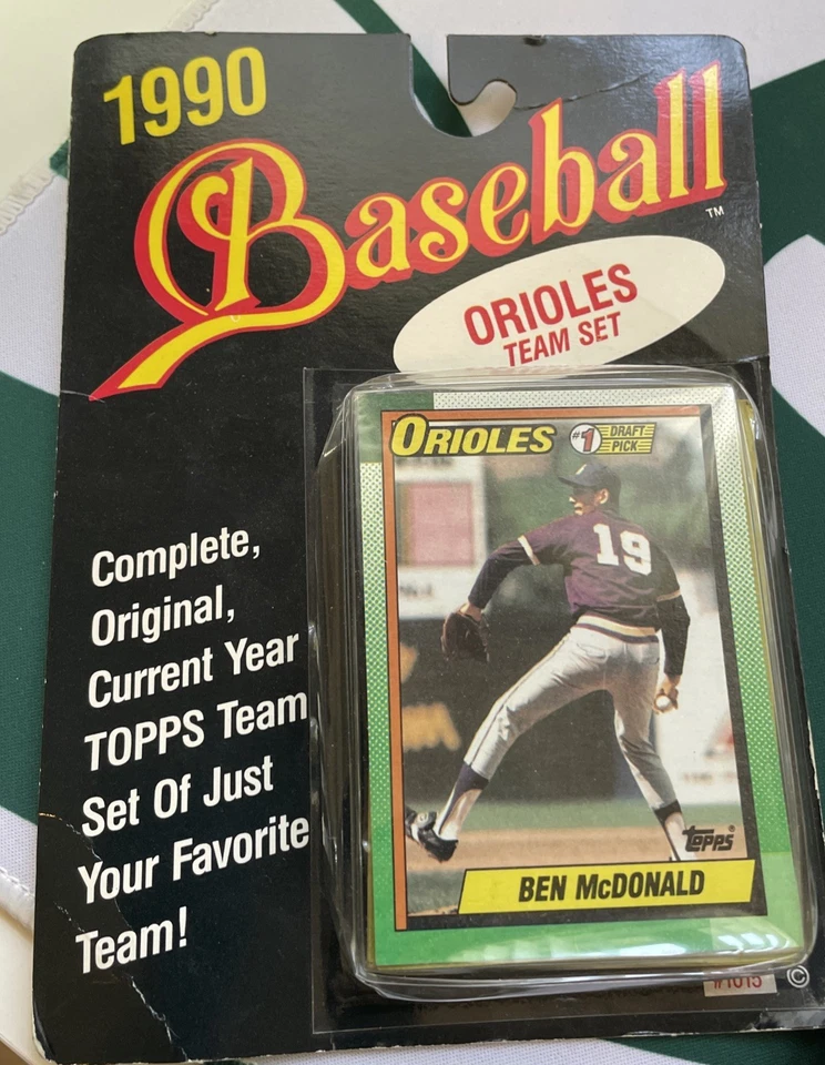 Juego de perchas selladas de fábrica Topps Orioles Team 1990 Foto 2 de 4