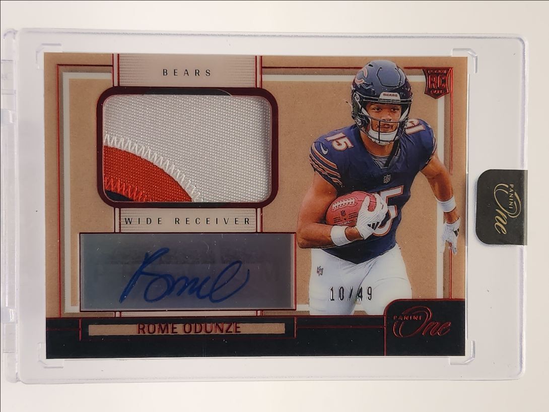 ROME ODUNZE 2024 PANINI ONE PREMIUM RPA ROOKIE PATCH RED RC AUTO /49 Q3972