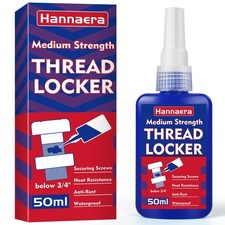 Thread Lock Blue 1.69 Fl oz/50 ml Medium Strength, Lock Seal Nuts, Bolts, F...