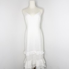 Express White Eyelet Ruffle Hem Dress – Women’s Size Small