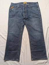 Ariat Jeans Mens 40x30 Blue Rebar M4 Low Rise Boot Cut Workwear Denim Loop Lock