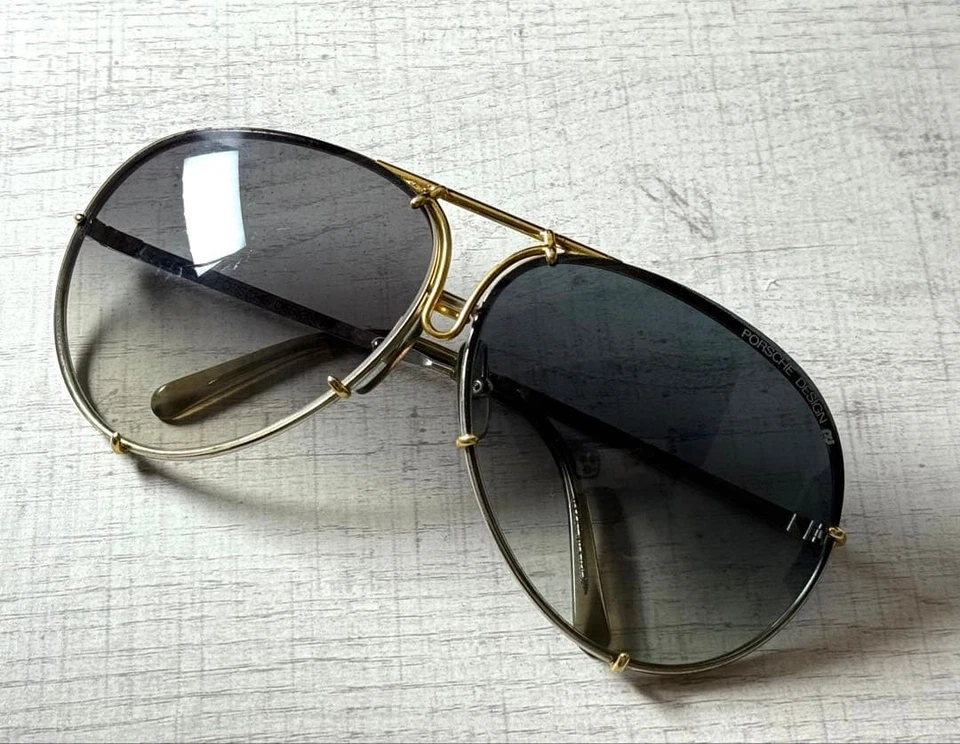 Gafas de sol CARRERA PORSCHE Design Vintage Teardrop 5623 Temple Silver Gold Foto 4 de 4