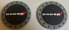 Dodge LOGO Car Cup Holder Coaster Non-slip Pad Mat - Universal - 2 Pack