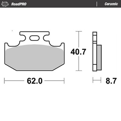 Moto-Master Bremsbelag RoadPRO Ceramic (für: Yamaha MT-125 ABS RE39 20 hinten )
