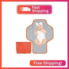 Baby Portable Changing Pad Travel - Waterproof Compact Diaper Changing Mat with