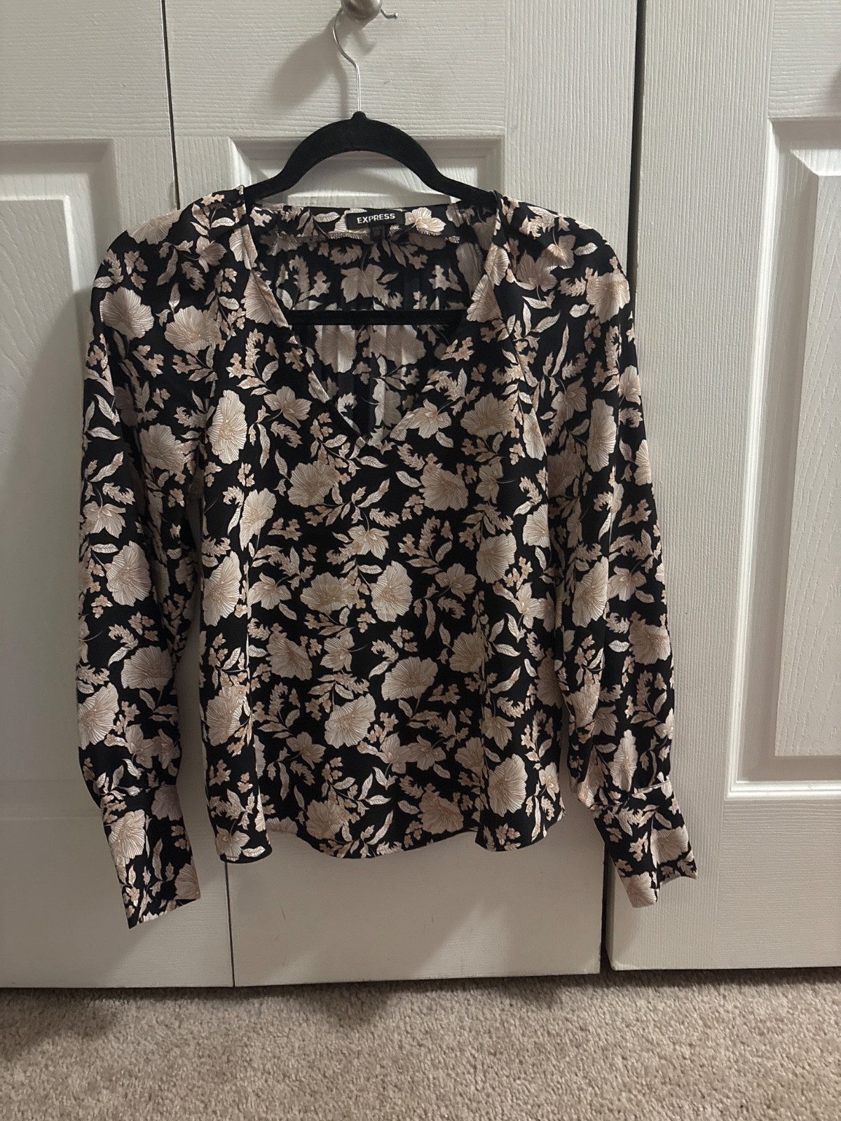 Express blouse extra extra small, cute floral blo… - image 1