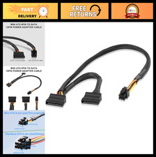 6Pin to SATA 15Pin Power Adapter Cable for HDD/SSD/Optical Drive - 60cm Length