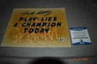 NOTRE DAME STAR RUDY RUETTIGER SIGNED 8X10 PHOTO W/ BECKETT COA