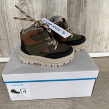 Carter's Boys Hiking Boots Infants Toddler Size 4 Nature Outdoors Gorpcore New