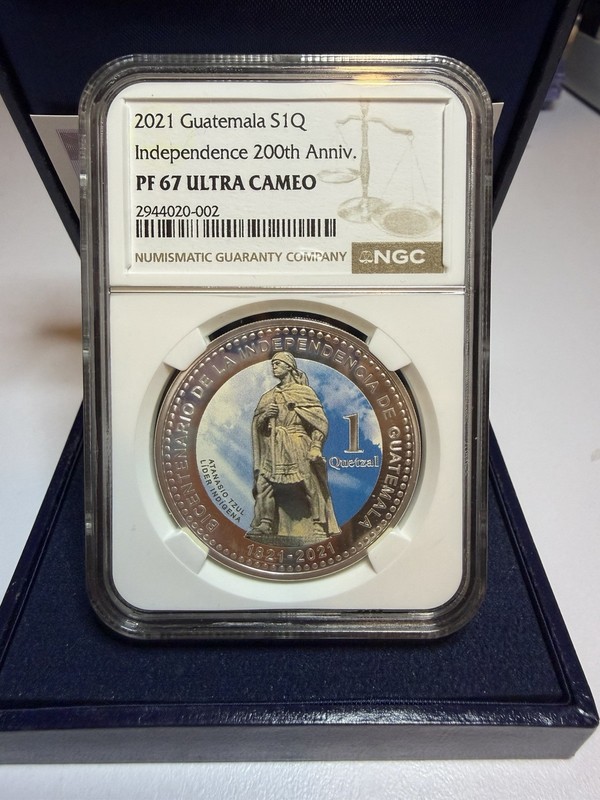GUATEMALA MONEDA BICENTENARIO 1821-2021 WITH A LOW MINTAGE OF 10,000 COINS