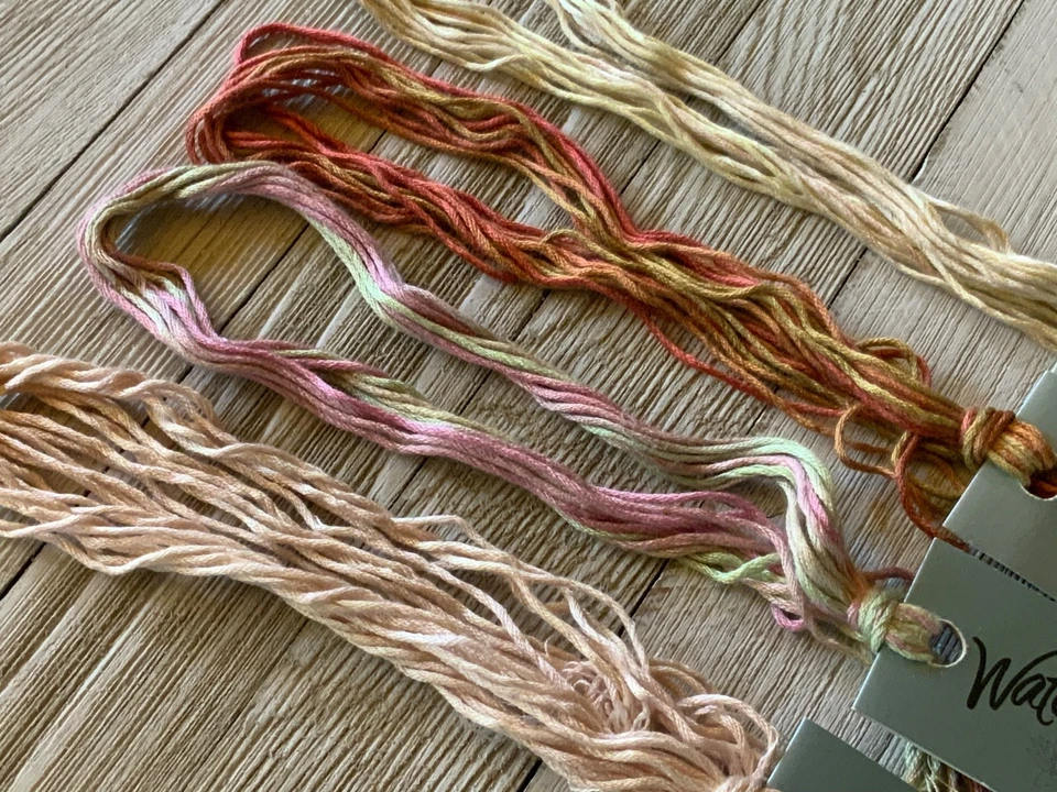 Waterlilies By Caron Needlepoint Fibers Threads Mixed Floss Lot of 4 - Image 2 of 4