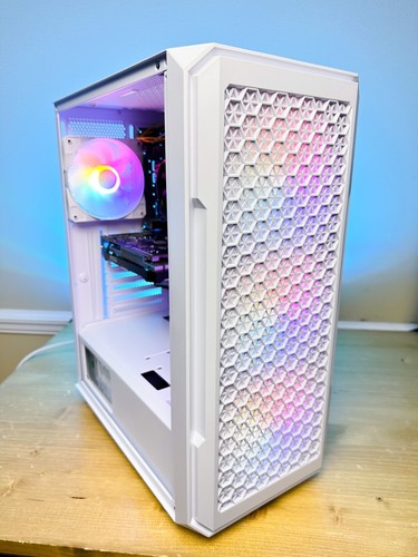 PC de escritorio blanca personalizada para juegos Intel i7-3770 8 GB 1 TB SSD Nvidia GTX 660 2 GB - Imagen 1 de 4