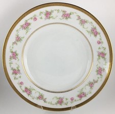 Latrille Freres Round Serving Platter BrLatF 87 Gold Floral 12 1/8"