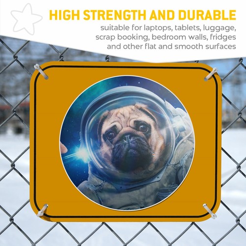 2 x Vinyl Stickers 25cm - Astronaut Pug Dog Puppy Space Cool Gift #15952 - Zdjęcie 7 z 9