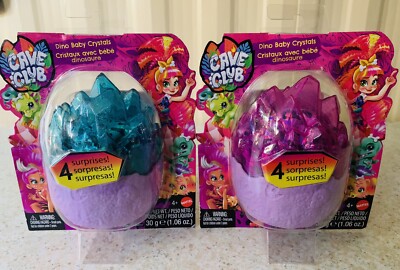 CAVE CLUB DOLLS Dino Baby Crystals SURPRISE Mattel NEW! LOT OF 2