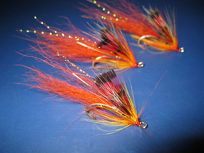 3 V Fly Size 9 Ultimate RV Cally Shrimp Double Salmon Flies 