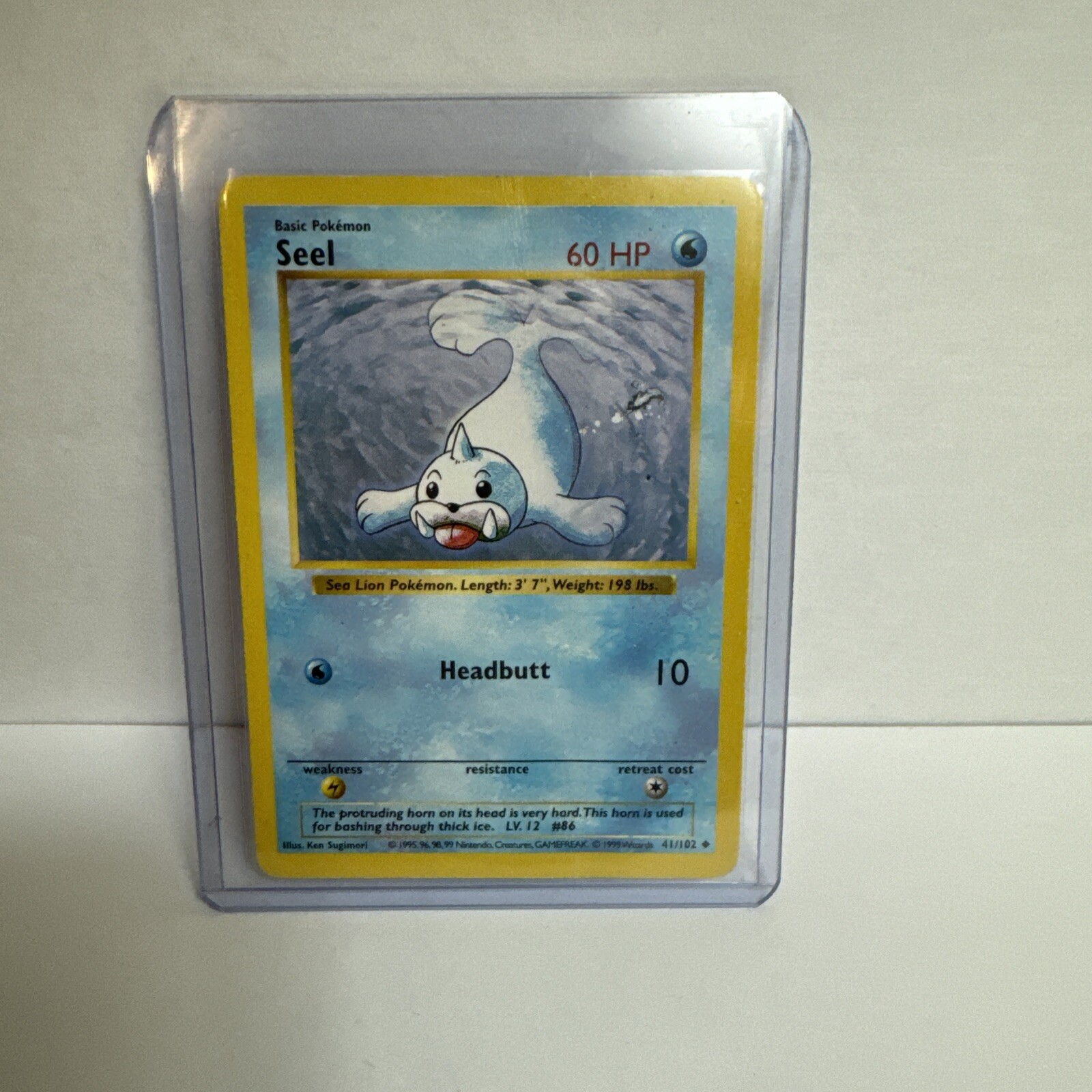 Seel 41/102 Shadowless Uncommon Base Set Pokemon Card 1999 WOTC 41/102