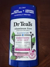Dr. Teal's Deodorant Elderberry  Vitamin-D Aluminum Free - New
