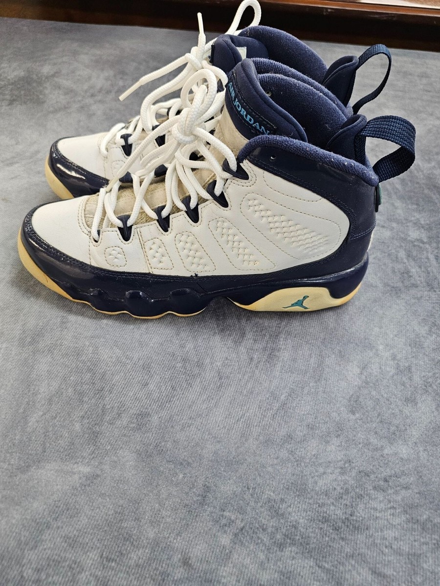 Nike Air Jordan IX UNC Retro Pearl Blue GS Size Womens 302359-145