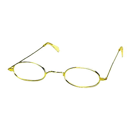 Retro MRS SANTA PEQUEÑAS GAFAS OVALADAS Oro Abuela Cosplay Fiesta Novedad-LENTE CLARA - Imagen 6 de 6