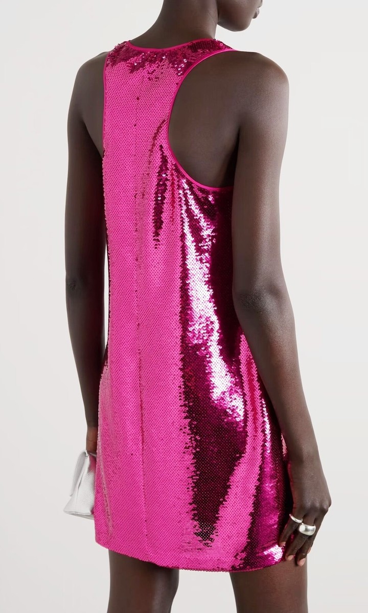 トミー スキンダイバーセット TOM FORD AB3086 Liquid Sequin Mini Dress Stretch Jersey Tank
