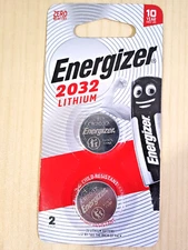 2 pc ENERGIZER CR2032 ECR2032 3v Lithium Battery (Two batteries)  EXPIRE 2033