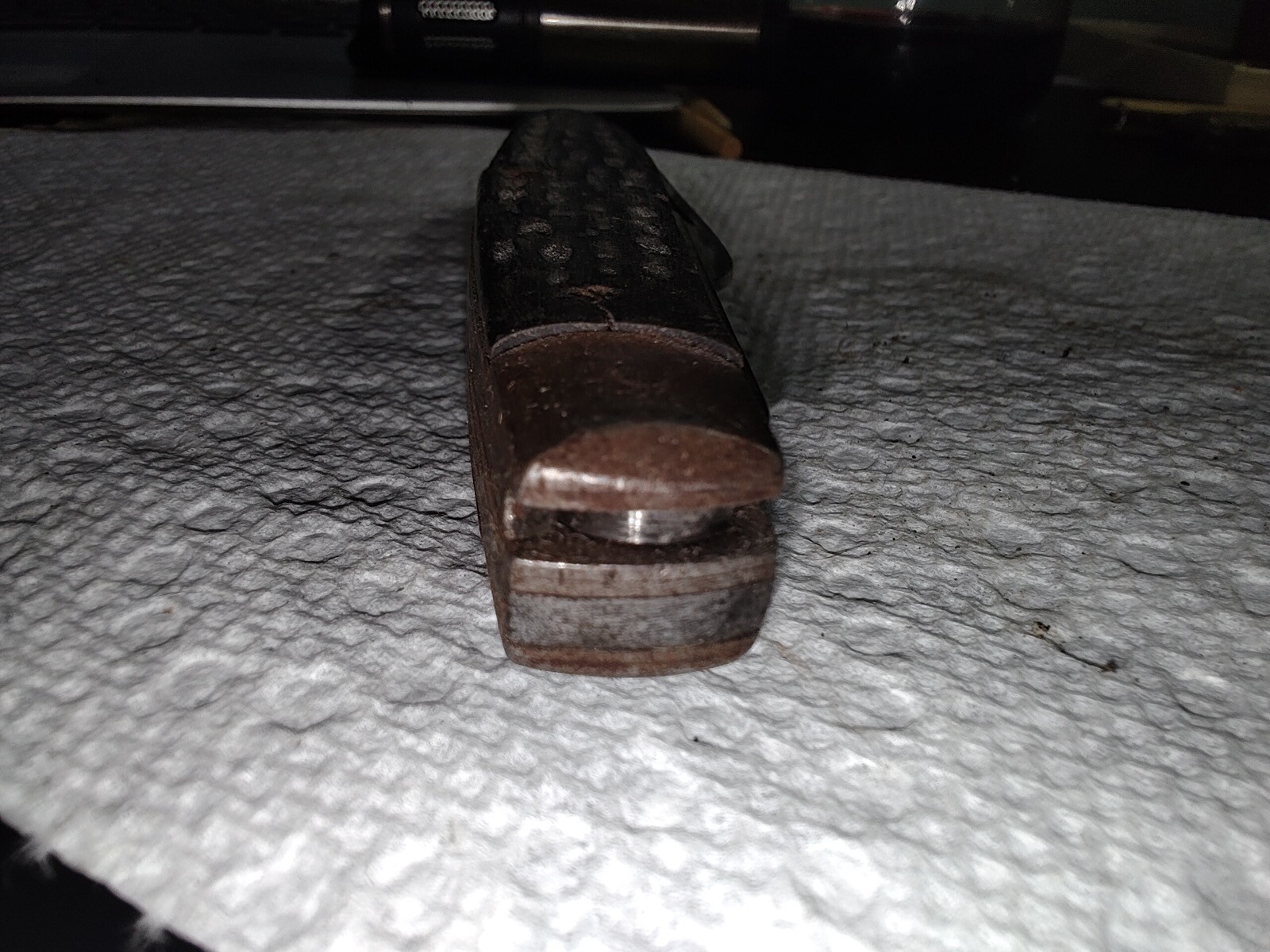 ANTIQUE KABAR KA BAR POCKET KNIFE OLEAN NY NEW YORK ANTLER STAG