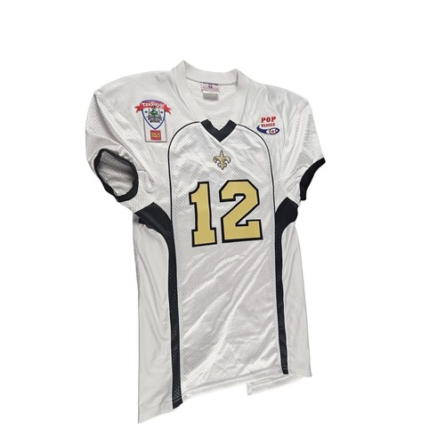 NFL New Orleans Saints Marques Colston #12 Jersey L-XL 34-36 Short Sleeve White