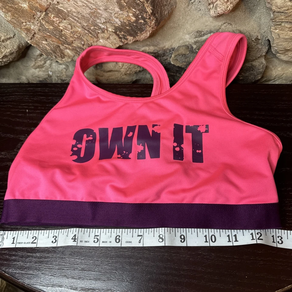 Danskin теперь ярко розовый фиолетовый спортивная спина спортзал спортивный бюстгальтер размер S 4-6 собственный он - Изображение 3 из 4
