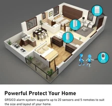 AGSHome Security System Wireless Burglar Alert, Easy Setup | App Control | Alexa