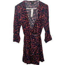 Women's Aqua Wrap Around Tie Dress Size S