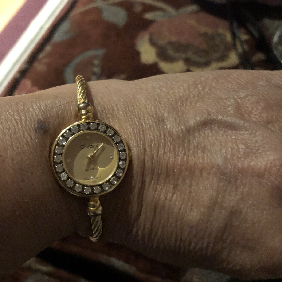 Gold-Tone Women\'s Bracelet Watch with Crystal Bezel Jones New York Watch Gold Tone Women main image 3
