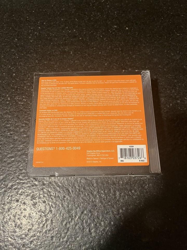 DVD R Recordable Discs Staples 120 Min Each New EBay Dvd r recordable discs staples 120 min each new ebay
