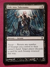 Magic The Gathering SAVIORS OF KAMIGAWA SINK INTO TAKENUMA black card MTG