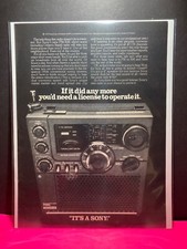 Vintage Original Print Ad 1977 SONY New FM/AM Short Wave Radio Sony