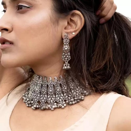 Indian Bollywood Style Oxidized Silver 