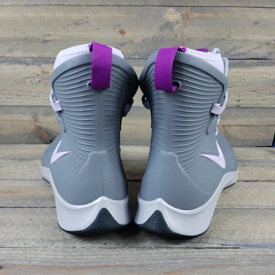 NEW Nike Binzie Waterproof Rain Boot Sneakers Youth 7 Women's  8.5 Grey Violet - Image 3 of 4