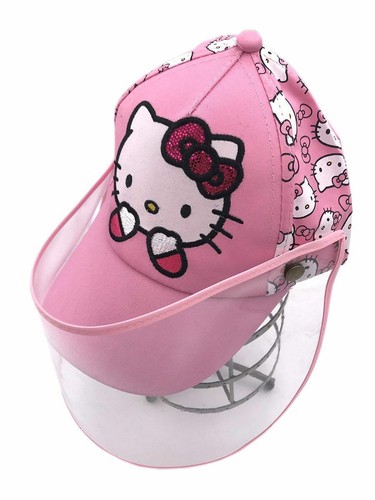 Saliva Protective Spider man Kitty Baseball Cap Kid Detachable Face Shield Hat - Picture 17 of 17